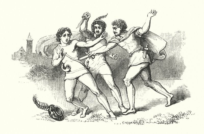 John Keats: Illustration für Isabella (Stich) von English School