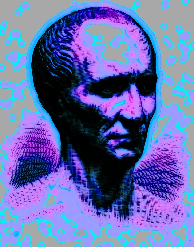 Julius Caesar, Illustration aus Cassells Illustrierte Universalgeschichte von Edward Ollier, veröffentlicht 1890 von English School