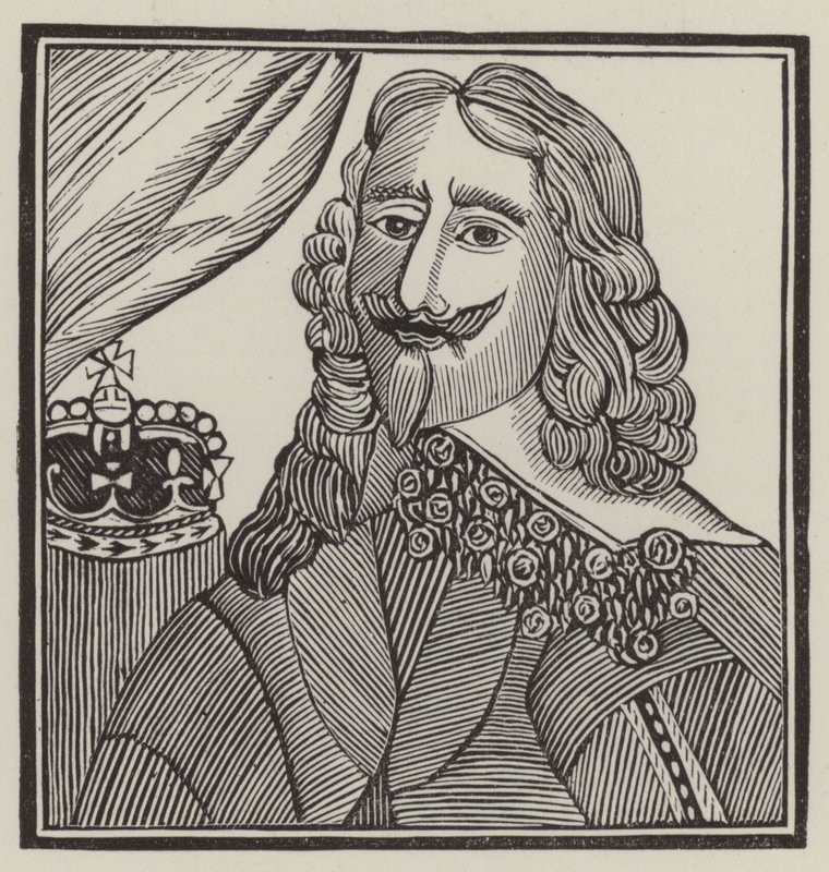 König Karl I., Märtyrer (Gravur) von English School