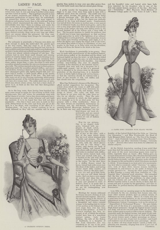 Damen-Seite (Lithografie) von English School