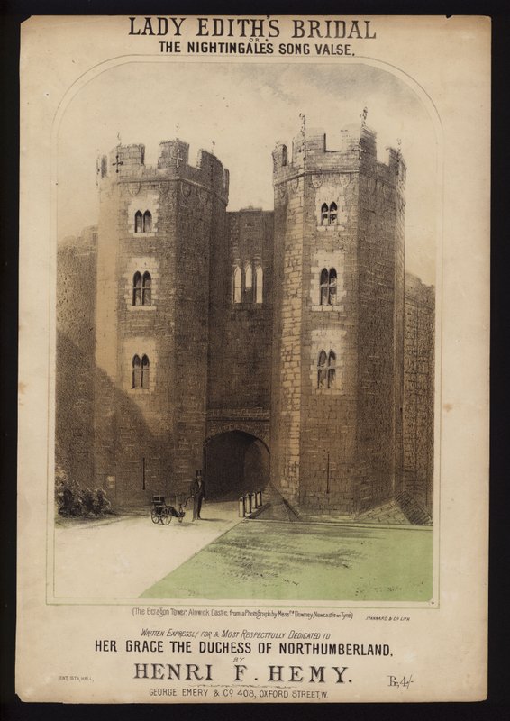 Lady Ediths Hochzeit, geschrieben für die Herzogin von Northumberland von Henri F. Hemy, Notenblatt von English School