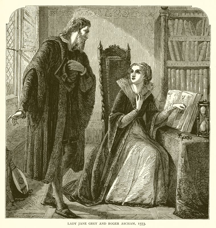Lady Jane Grey und Roger Ascham, 1553 von English School