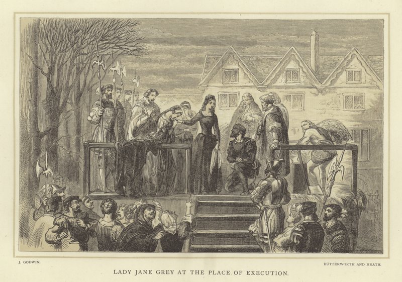 Lady Jane Grey am Hinrichtungsplatz von English School