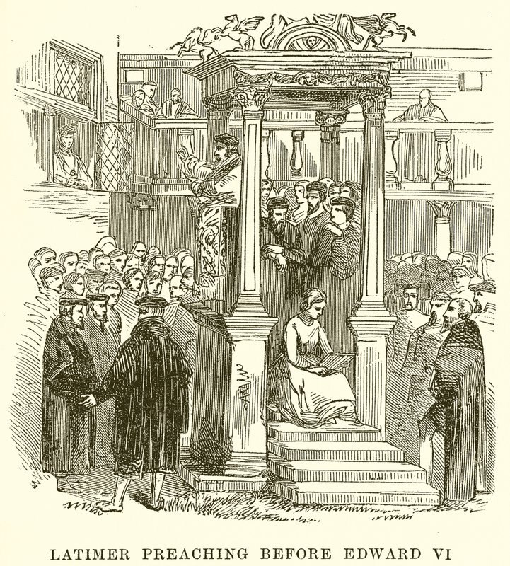 Latimer predigt vor Edward VI von English School