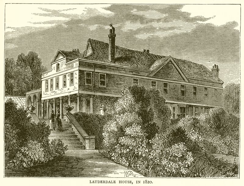 Lauderdale Haus, im Jahr 1820 von English School