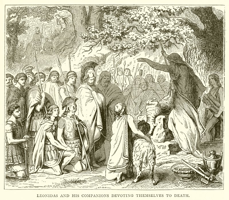 Leonidas und seine Gefährten weihen sich dem Tod von English School