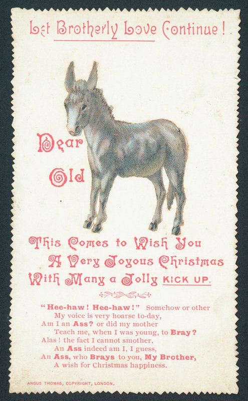 Lasst brüderliche Liebe fortbestehen - Weihnachtskarte von English School