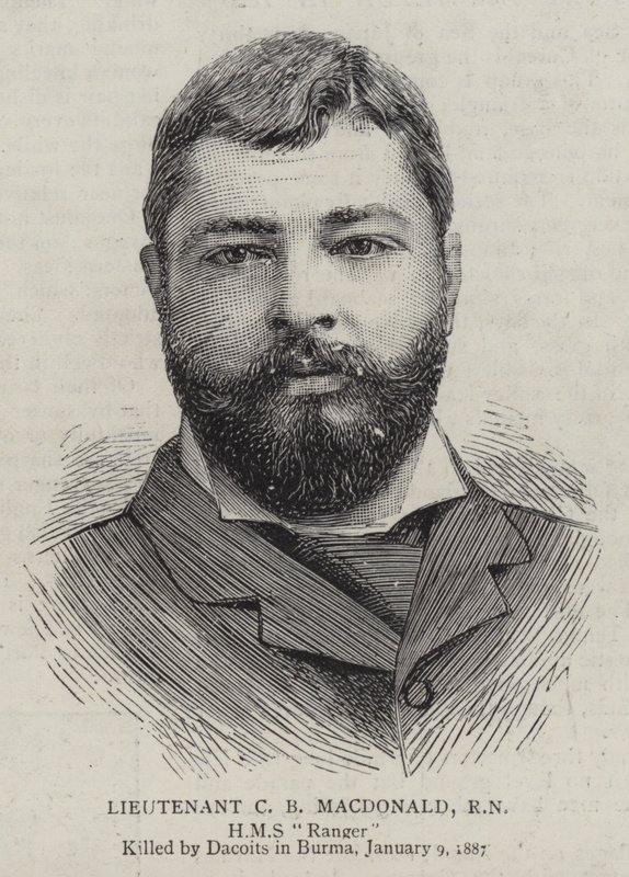 Leutnant C. B. Macdonald, RN (Gravur) von English School