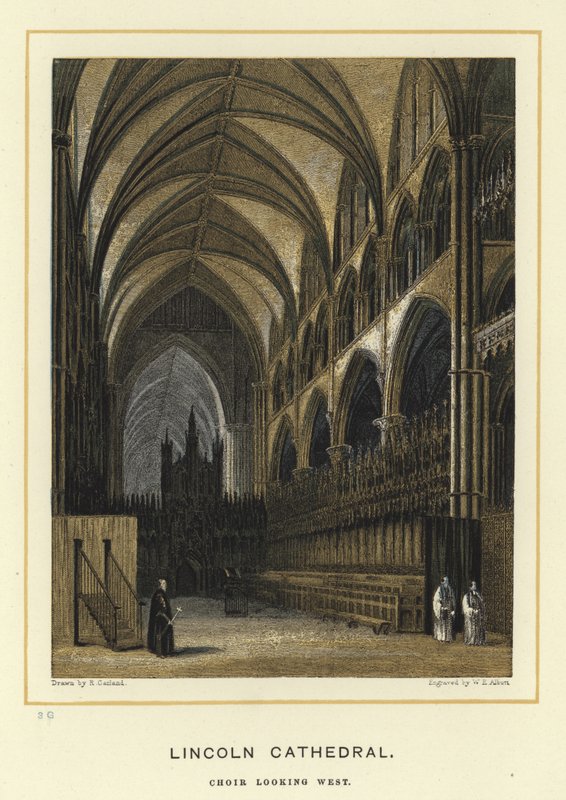 Kathedrale von Lincoln, Chor mit Blick nach Westen von English School