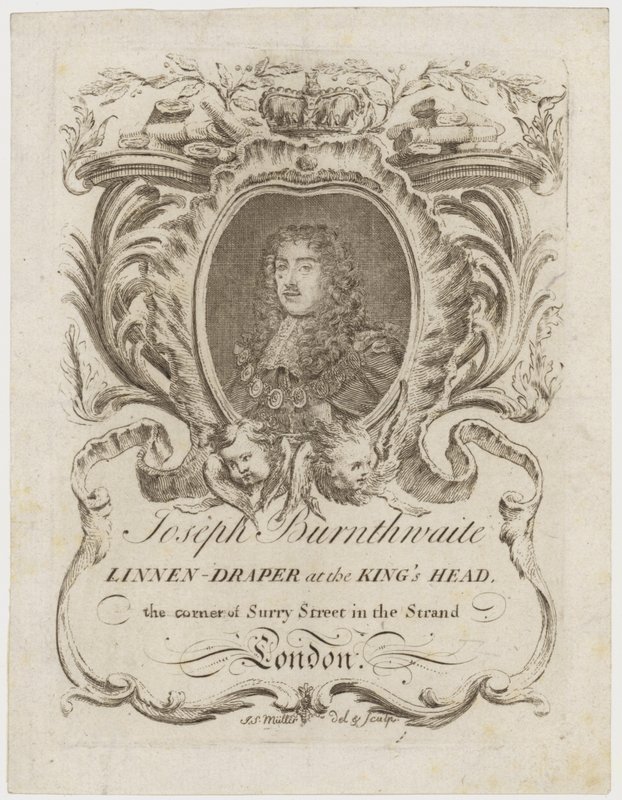 Leinenhändler, John Burnthwaite, Visitenkarte von English School