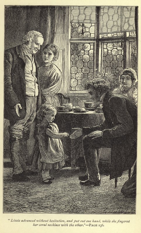 Lizzie trat ohne Zögern vor und streckte eine Hand aus, während sie mit der anderen ihre Korallenkette berührte von English School