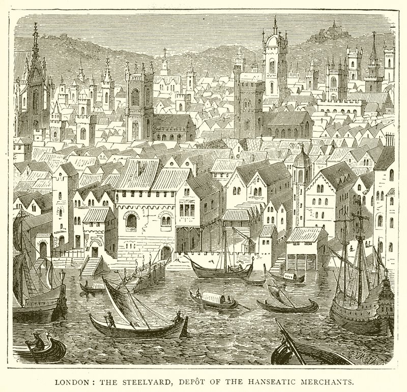 London: Der Stalhof, Depot der Hanseatischen Kaufleute von English School