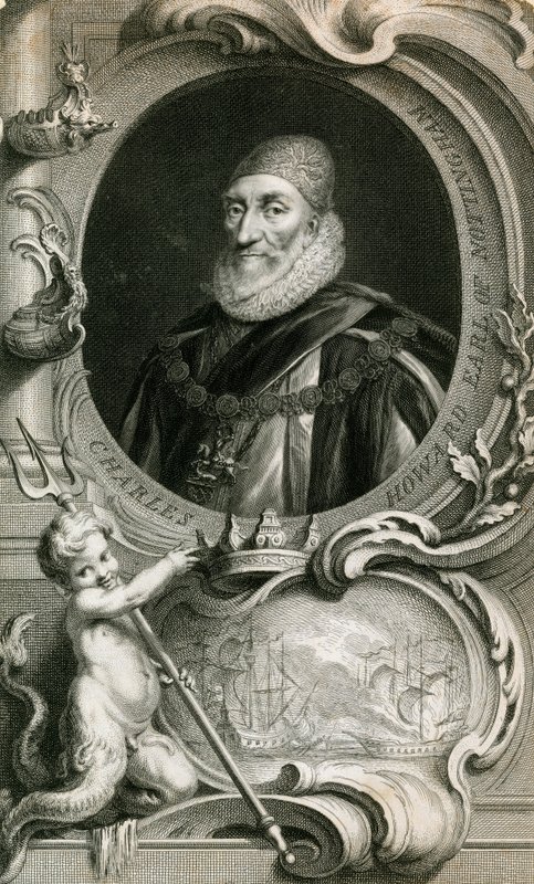 Lord Howard von Effingham, Armada-Admiral der Flotte von English School