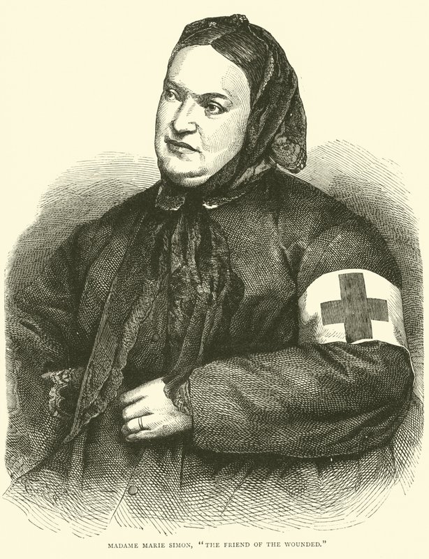 Madame Marie Simon, die Freundin der Verwundeten, Januar 1871 von English School