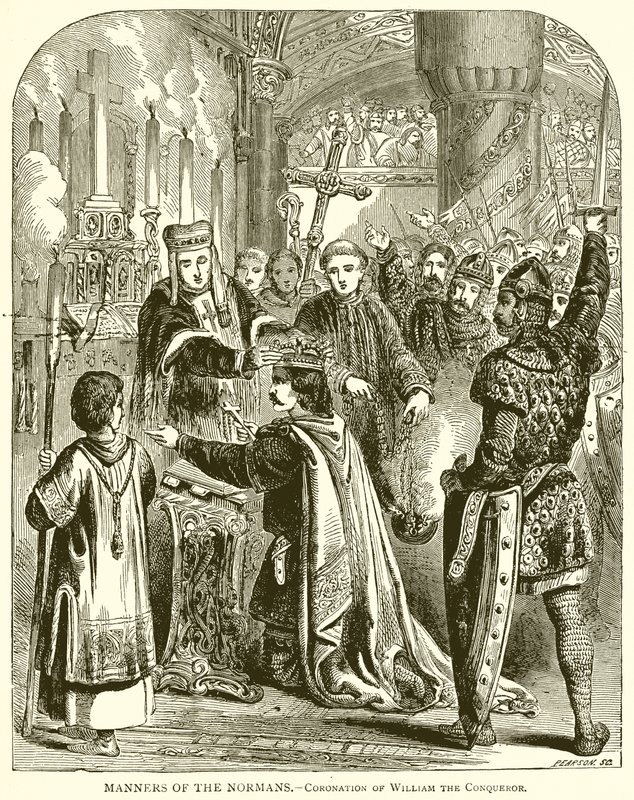 Sitten der Normannen.--Krönung von Wilhelm dem Eroberer von English School