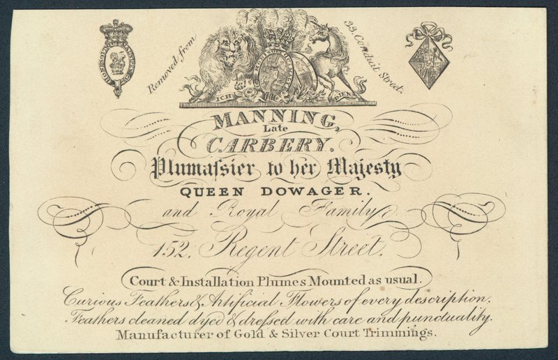 Manning, ehemals Carnery, Federhändler, Visitenkarte von English School