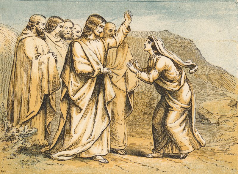 Martha trifft Jesus nach dem Tod von Lazarus von English School