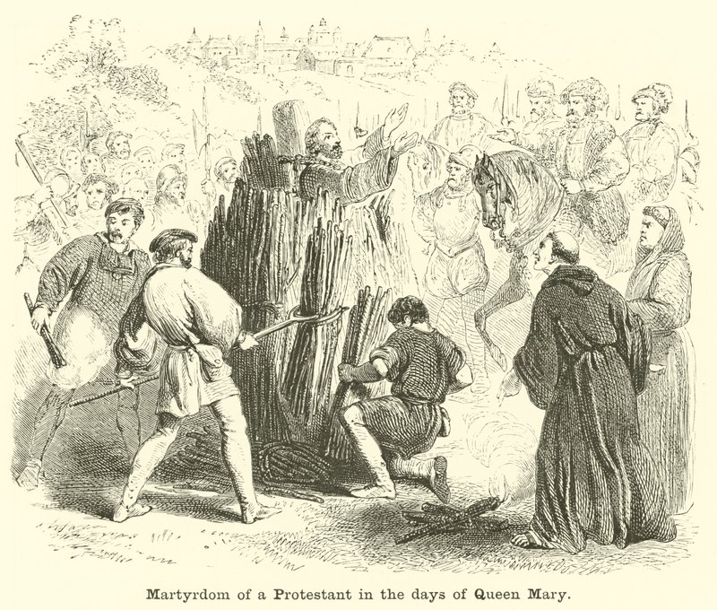 Märtyrertod eines Protestanten zur Zeit von Königin Maria von English School