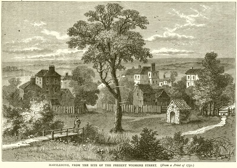 Marylebone, vom Standort der heutigen Wigmore Street von English School