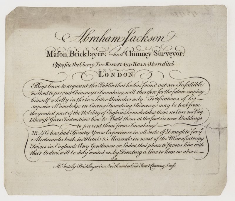 Maurer, Abraham Jackson, Visitenkarte von English School