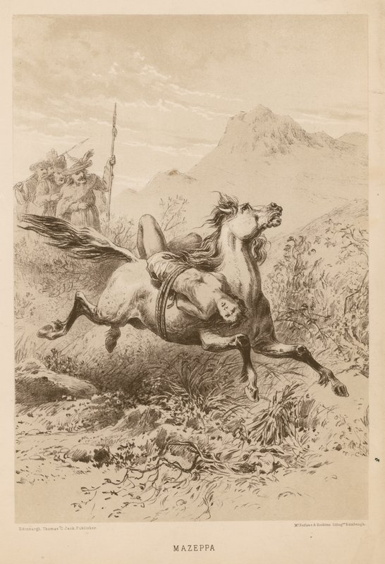 Mazeppa, basierend auf dem Gedicht von Lord Byron von English School