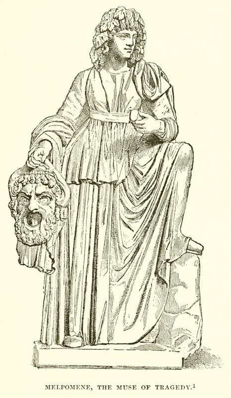 Melpomene, die Muse der Tragödie von English School
