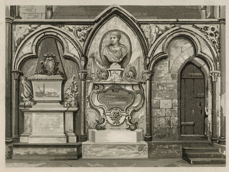Denkmäler und Statuen in der Westminster Abbey, London von English School