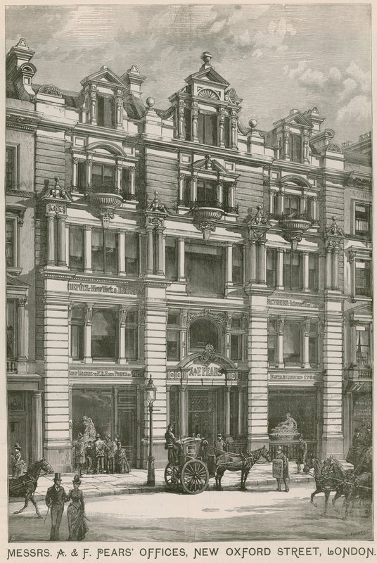 Büros von Messrs A & F Pears, New Oxford Street, London von English School