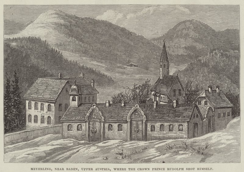 Meyerling, bei Baden, Oberösterreich, wo Kronprinz Rudolf sich erschoss (Stich) von English School