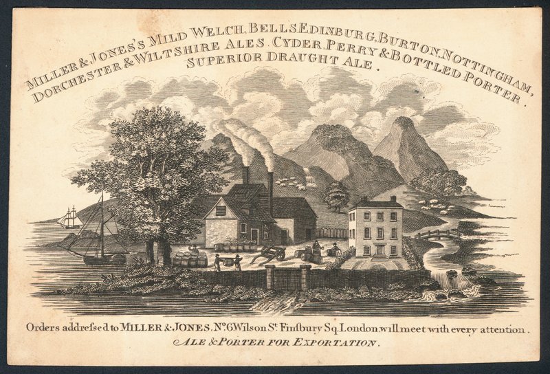 Miller & Jones, Hersteller von Ale und Porter für den Export, Visitenkarte von English School