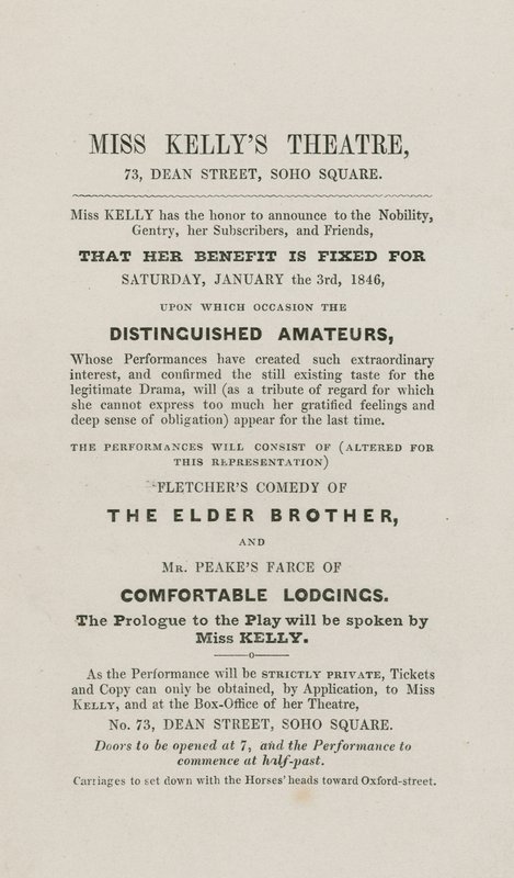 Miss Kellys Theater, 73 Dean Street, Soho Square, London von English School
