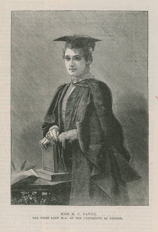 Miss M C Dawes, die erste Frau MA der Universität London von English School