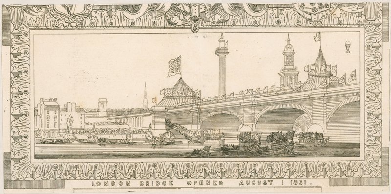 Erinnerung an die London Bridge, eröffnet am 1. August 1831 von English School