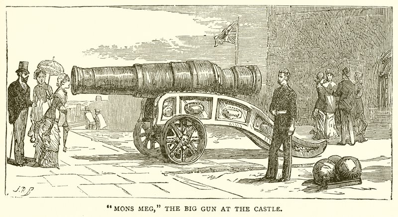 Mons Meg, die große Kanone im Schloss von English School