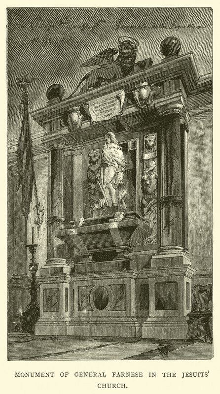 Denkmal von General Farnese in der Jesuitenkirche von English School