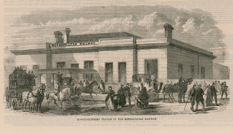 Moorgate Street Station der Metropolitan Railway von English School