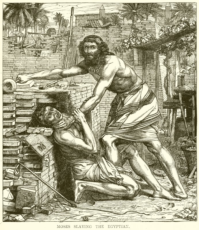 Moses erschlägt den Ägypter von English School