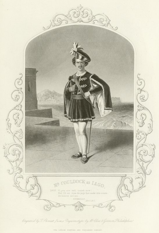 Mr. Couldock als Iago, Othello, Akt II, Szene I von English School