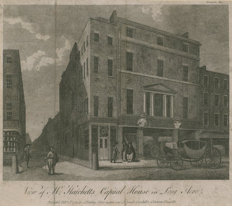 Mr. Hatchetts Kapitalhaus in Long Acre von English School