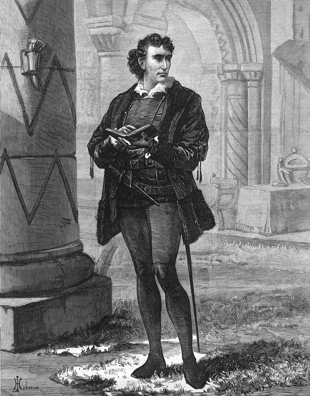 Mr. Henry Irving als Hamlet im Lyceum Theatre von English School