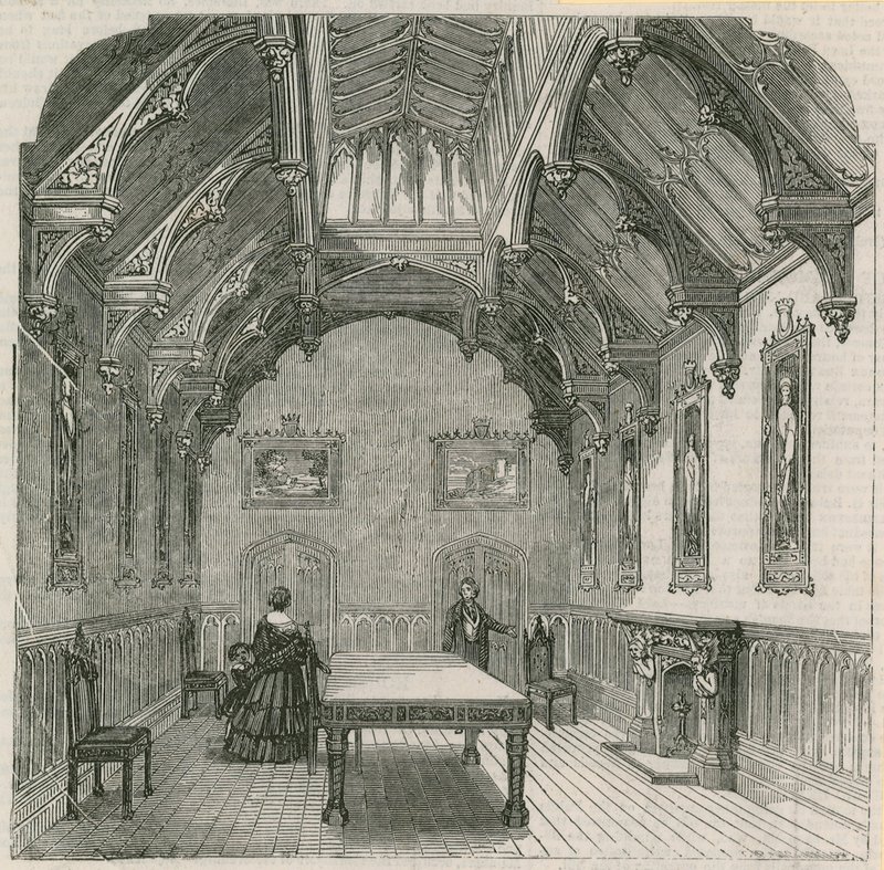 Mr. Russells neues Herrenhaus, Park Lane, London: Der Speisesaal von English School