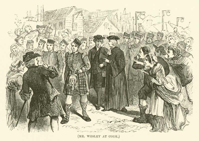 Herr Wesley in Cork (Gravur) von English School