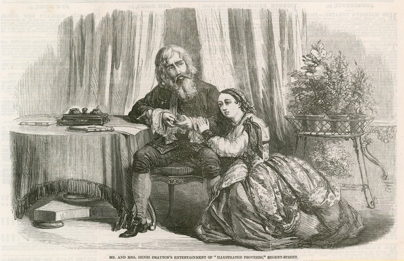 Herr und Frau Henri Draytons Unterhaltung von illustrierten Sprichwörtern, Regent Street, London von English School