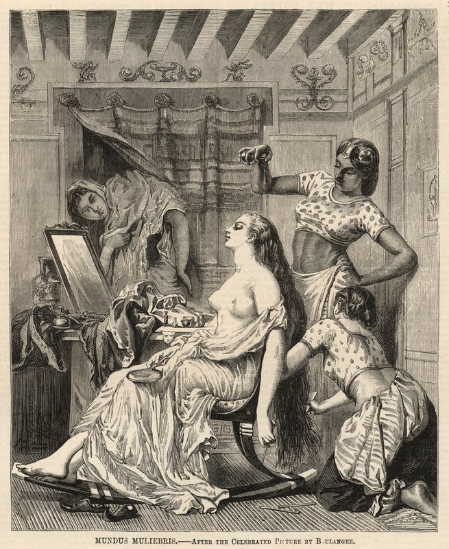 Mundus muliebris, nach dem berühmten Bild von Boulanger von English School