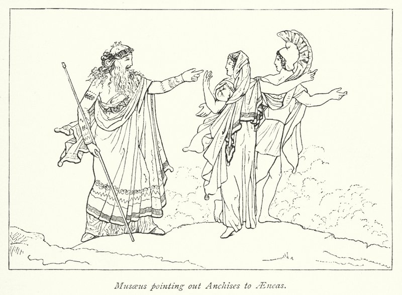 Musaeus zeigt Aeneas Anchises von English School