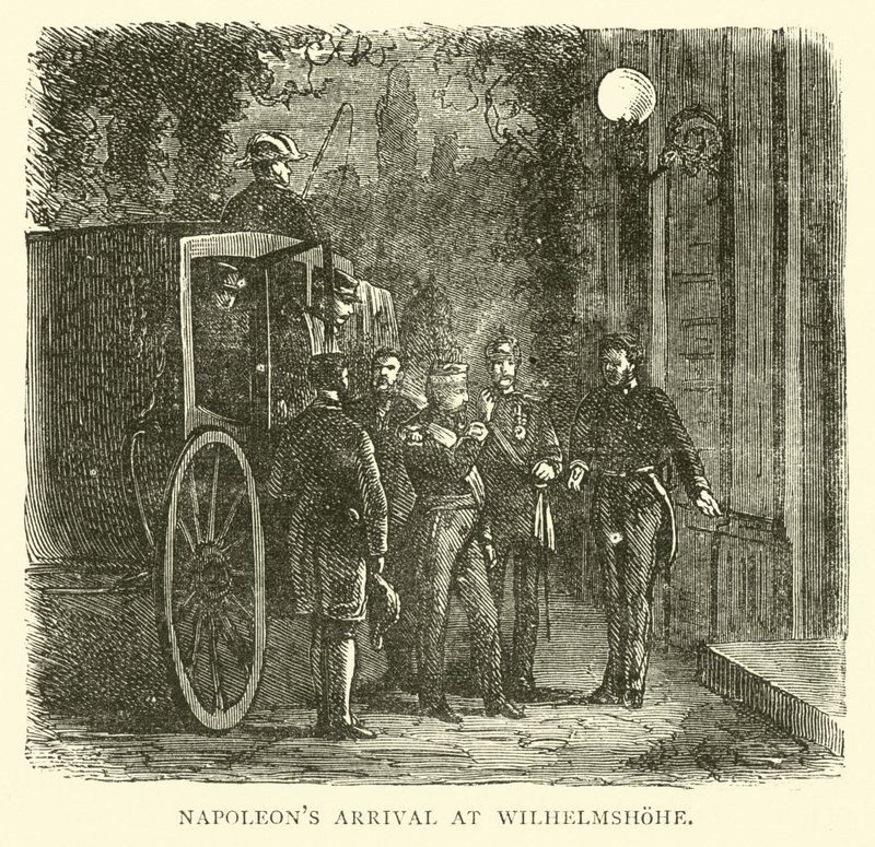 Napoleons Ankunft in Wilhelmshöhe, September 1870 von English School