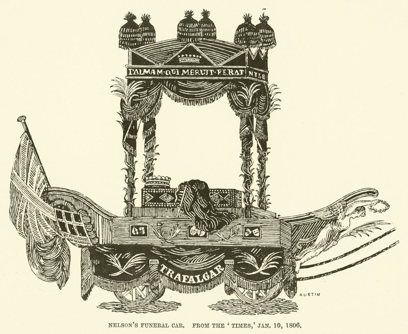 Nelsons Leichenwagen, aus der Times von English School