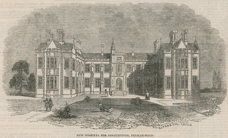 Neues Krankenhaus für Lungenkrankheiten, Fulham Road von English School