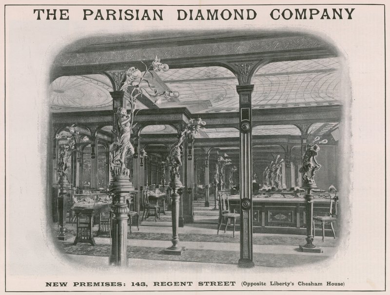 Neue Räumlichkeiten der Pariser Diamantgesellschaft, 143 Regent Street, London von English School