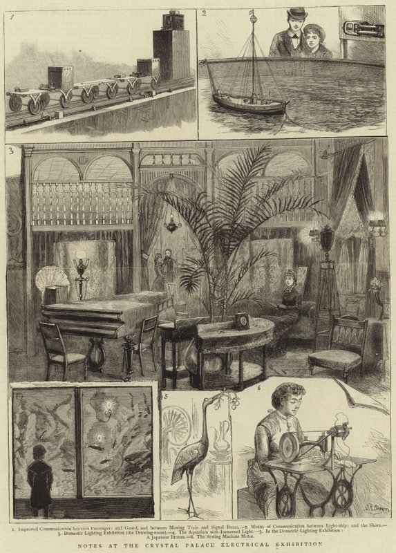 Notizen von der Elektrischen Ausstellung im Crystal Palace von English School